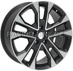 Alu kola Racing Line A5914, 20x8.5 5x127 ET50, černá + leštění