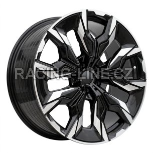 Alu kola Racing Line A5915, 20x8.5 5x112 ET28, černá + leštění (zátěžová)