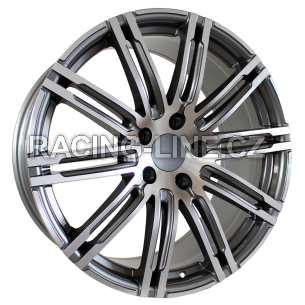 Alu kola Racing Line B1026, 20x9.5 5x130 ET47, šedivá + leštění