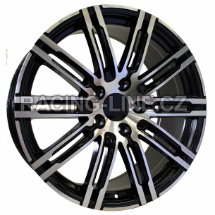 Alu kola Racing Line B1026, 22x10 5x130 ET50, černá + leštění (zátěžová)