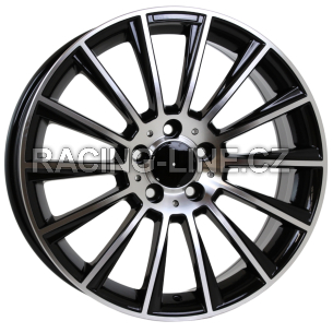 Alu kola Racing Line B1048, 18x8.5 5x112 ET35, černá + leštění