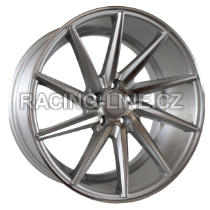 Alu kola Racing Line B1058, 18x9 5x112 ET35, stříbrná + leštění