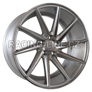 Alu kola Racing Line B1059, 18x8 5x112 ET35, stříbrná + leštění