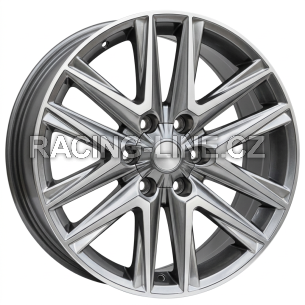 Alu kola Racing Line B1078, 20x8.5 6x139.7 ET25, stříbrná + leštění