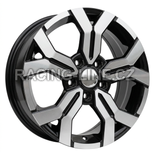 Alu kola Racing Line B1110, 15x6.5 4x100 ET40, černá + leštění