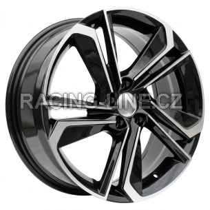 Alu kola Racing Line B1113, 17x7 5x100 ET51, černá + leštění
