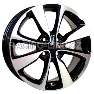 Alu kola Racing Line B1122, 16x6 4x100 ET50, černá + leštění