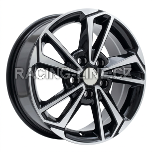 Alu kola Racing Line B1134, 16x6.5 5x114.3 ET50, černá + leštění
