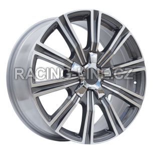 Alu kola Racing Line B1149, 21x8.5 5x150 ET60, šedivá + leštění (zátěžová)