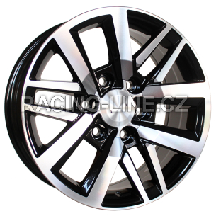 Alu kola Racing Line B1155, 18x7.5 6x139.7 ET25, černá + leštění