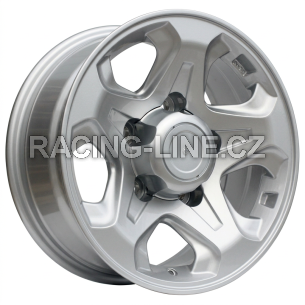 Alu kola Racing Line B1211, 16x7 5x150 ET, stříbrná (zátěžová)