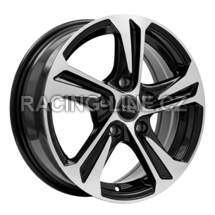 Alu kola Racing Line B1242, 16x6.5 4x100 ET40, černá + leštění