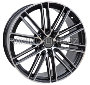 Alu kola Racing Line B1271, 21x9.5 5x130 ET60, černá + leštění (zátěžová)