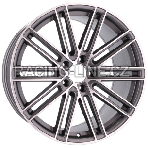 Alu kola Racing Line B1271, 21x11.5 5x130 ET60, šedivá + leštění