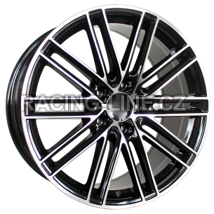 Alu kola Racing Line B1274, 20x11 5x130 ET60, černá + leštění