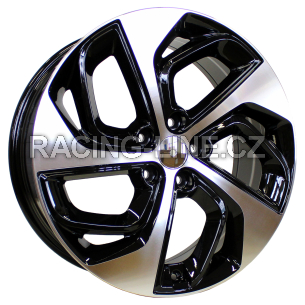 Alu kola Racing Line B1278, 19x7.5 5x114.3 ET53, černá + leštění