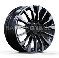 Alu kola Racing Line B1370, 16x6.5 5x110 ET40, černá + leštění