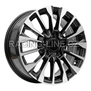 Alu kola Racing Line B1370, 16x6.5 5x110 ET40, černá + leštění