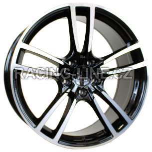 Alu kola Racing Line B1378, 21x9.5 5x130 ET46, černá + leštění (zátěžová)