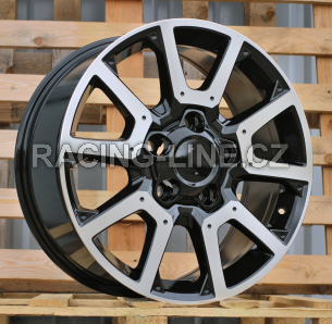 Alu kola Racing Line B1380, 20x8.5 5x150 ET55, černá + leštění (zátěžová)