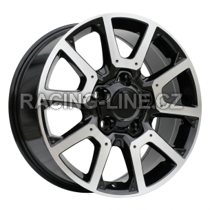Alu kola Racing Line B1380, 20x8.5 5x150 ET55, černá + leštění (zátěžová)