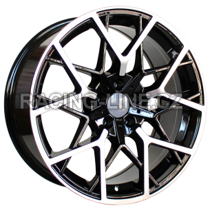 Alu kola Racing Line B1383, 19x8.5 5x120 ET35, černá + leštění