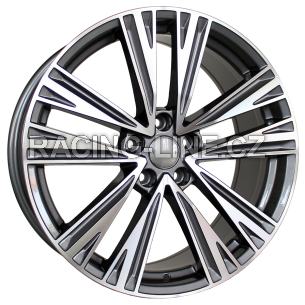 Alu kola Racing Line B1424, 19x8.5 5x112 ET40, šedivá + leštění