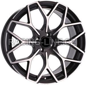 Alu kola Racing Line B1449, 16x5.5 4x100 ET30, černá matná + leštění