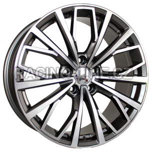 Alu kola Racing Line B1453, 18x8 5x112 ET39, šedivá + leštění