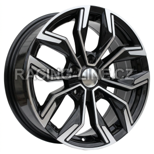 Alu kola Racing Line B1518, 16x6.5 5x114.3 ET41, černá + leštění
