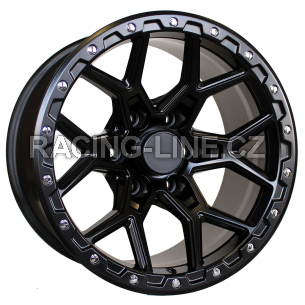 Alu kola Racing Line B1536, 17x9 6x139.7 ET-12, černá matná (zátěžová)