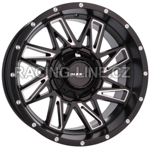 Alu kola Racing Line B1544, 18x9 10x120 ET-12, černá matná + leštěný límec