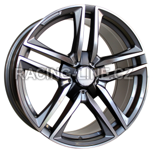 Alu kola Racing Line B1558, 19x9.5 5x112 ET45, šedivá + leštění