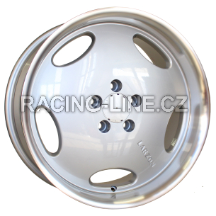 Alu kola Racing Line B1563, 18x8.5 5x112 ET35, stříbrná + leštěný límec