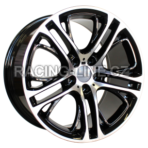 Alu kola Racing Line B1600, 20x10 5x120 ET51, černá + leštění (zátěžová)