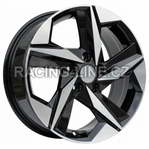 Alu kola Racing Line B1622, 17x7.5 5x114.3 ET51, černá + leštění