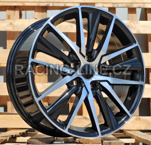 Alu kola Racing Line B1638, 17x7 5x100 ET40, černá + leštění