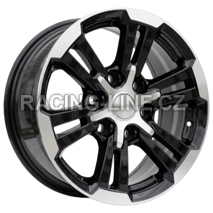 Alu kola Racing Line B1649, 17x7.5 6x139.7 ET38, černá + leštění (zátěžová)