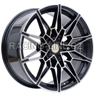 Alu kola Racing Line B1674, 19x8 5x120 ET36, černá + leštění