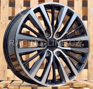 Alu kola Racing Line B1693, 20x8 6x139.7 ET35, černá + leštění