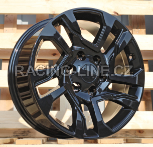 Alu kola Racing Line B1704, 18x7.5 6x139.7 ET20, černá lesklá (zátěžová)