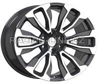 Alu kola Racing Line B1718, 22x9 6x139.7 ET24, černá + leštění