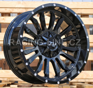 Alu kola Racing Line B1728, 20x10 12x135 ET-12, černá lesklá (zátěžová)