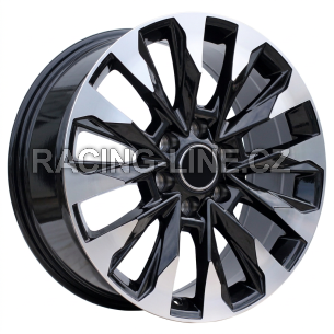 Alu kola Racing Line B1734, 20x8.5 6x139.7 ET20, černá + leštění (zátěžová)
