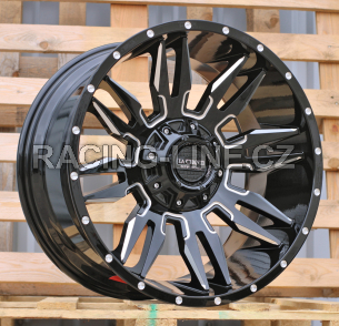 Alu kola Racing Line B1737, 20x10 12x135 ET, černá lesklá (zátěžová)