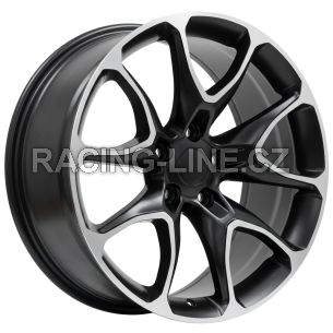 Alu kola Racing Line B1790, 20x9 5x127 ET40, černá matná + leštění