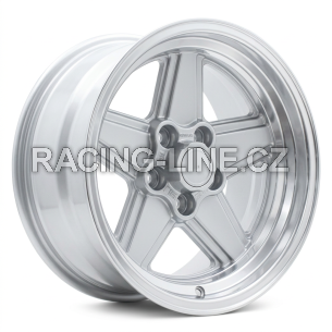 Alu kola Racing Line B1794, 16x9 5x112 ET12, stříbrná + leštěný límec