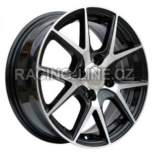 Alu kola Racing Line B1795, 14x5.5 4x100 ET43, černá + leštění