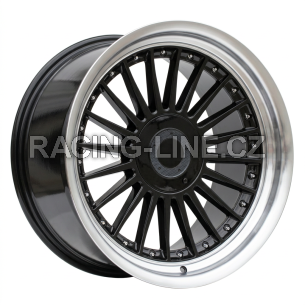 Alu kola Racing Line B1803, 18x8.5 5x120 ET20, černá + leštěný límec