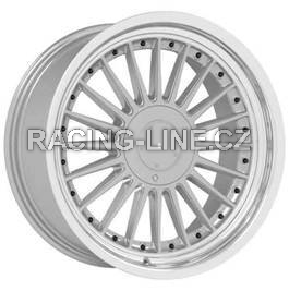 Alu kola Racing Line B1803, 18x8.5 5x120 ET20, stříbrná + leštěný límec